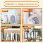 Clothes Drying Rack,Laundry Space Saver Wall Mounted,Retractable,Collapsible(Tri-Fold), White Color Rack Clothing