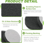 Power Scrub Pads, Scrubbing Pads 800 Grits Scouring Discs - Fitting for (Home Kitchen Cleaning - Drill Attachment - Scrubber Replacement) 20 Pcs & 2 Inch & Gray