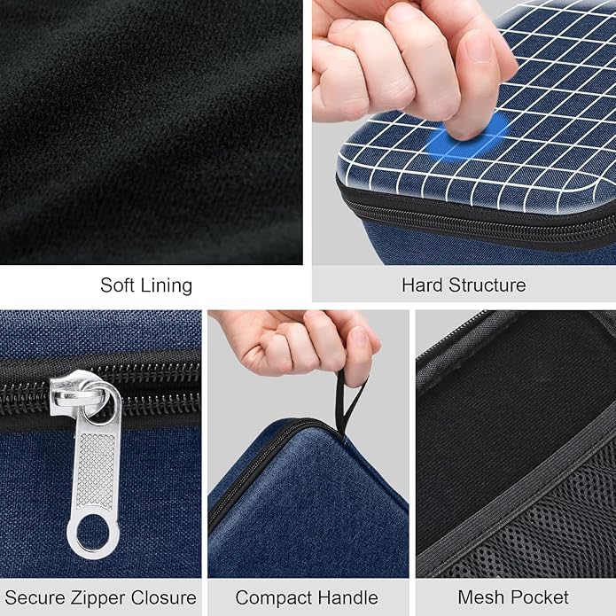 Bukere Travel Sunglasses Organizer Case Adjustable Slot For Multiple Eyeglasses Hard-shell Portable Storage Box for Men Women