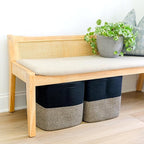 NaturalCozy 13 Inch Cube Storage Bins Cotton Rope Woven Baskets for Organizing 3-Pack | 13 x 13 Storage Cubes | Fabric Square Storage Baskets for Shelves Organizer, Kids Toy Bins, Closet Baby Nursery