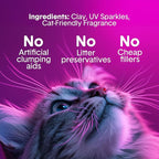 Boxie Glo Clumping Clay 30 Day Odor Control Cat Litter, 99.9% Dust-Free, Low Tracking, UV Light Attractant, 28 lb
