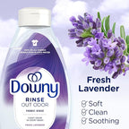 Downy RINSE & REFRESH Laundry Odor Remover and Fabric Softener, Fresh Lavender, 48 fl oz, Safe on ALL Fabrics, Gentle on Skin, HE Compatible