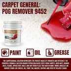 POG Remover 9452 - Carpet Stain Remover and Degreaser - Use For Heavy-Duty Spot Cleaning - Professional Grade Cleaner - 5 Gallon Pail