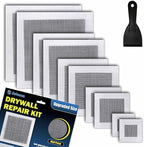 Seloom Drywall Repair Kit Upgraded Size, 2/4/6/8/10 Inch Drywall Patch Kit Large Hole, Self Adhesive Fiberglass Mesh Wall Patch Quick Repair for Damaged Drywall Ceiling