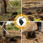 Garden Hoe Tool, 80 Inches Stainless Steel Long Handle Hoe Garden Tool, Garden Hoe for Weeding with 7-inch Wide Welded Blade, Garden Hoes for Weeding, Cultivating, Digging, Loosening, and Planting