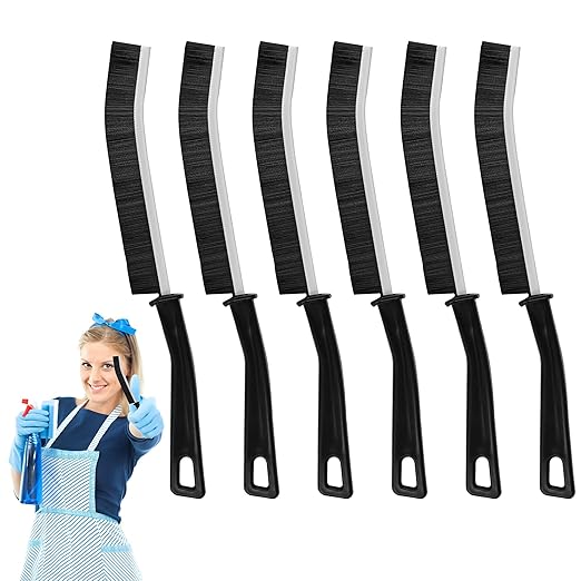 6 Pcs Hard Bristle Crevice Cleaning Brush, Thin Gap Brush, Grout, Kitchen, Toilet, Bathroom, Sink, Window,New Multifunctional Cleaning Brush Tool, Designed for Cleaning Narrow Spaces