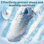 XXL Shoe Washing Machine Bag, Laundry Shoe Bag for Washer and Dryer, Laundry Shoe Bag Protect Sneaker, Running Shoes, Bras, Delicates and Toys, Includes 2 Shoes (BlueWhiteAlternating 2 Pack)