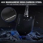 REDCAMP 23" Forces Spetsnaz Shovel, Tactical Entrenching Tool Hardwood Handle Shovel, Military Folding Camping Shovel for Camping Hiking Gardening Beach, Black