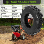 2 PCS 4.80/4.00-8 Tires, 4.80x4.00-8" Tubeless Turf Lawn Garden Tires for Tractor Tillers Golf Cart Most Garden Lawn Mower Tires
