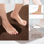 Yimobra Bathroom Runner 60"x24", Non Slip Memory Foam Bath Mat, Super Soft Water Absorbent Hallway Carpet, Machine Washable Rug for Vanity Tub Shower, Brown