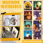 Lucomb 8 Pack Halloween Swedish Dishcloths Reusable, Kitchen Sponges Soft Absorbent Dish Towels Swedish Dish Cloths Washable Decorative for Kitchen Washing Dishes Bathroom Office Hand Towel Cleaning
