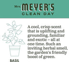 MRS. MEYER'S CLEAN DAY Liquid Dish Soap, Biodegradable Formula, Basil, 16 fl. oz - Pack of 3