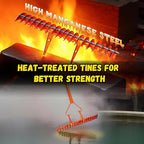 Thatch Rake for Lawn with 74inch Handle, 15 inch Dethatcher Rake for Grass to Cleaning Dead Grass, Efficient Steel Metal Rake for Dethatching, Heavy Duty Thatching Rakes for Garden, Yard