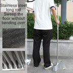 Indoor Soft Bristles Angle Sweeping Broom with Long Handle for Kitchen Hardwood Floor Cleaning (Broom)