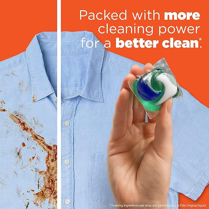 Tide Pods Laundry Detergent, Clean Breeze, 57 Pacs Capsules, 46 Ounce