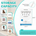 10 Pack Large Space Saver Vacuum Storage Bags Large Seal Bags for Bedding Compression Bags for Travel Comforters Blankets Bedding Pillows Luggage Hand Pump Included