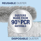 Bona High Performance Dusting System - 1 Compact Handle, 5 Disposable Dusters, & 1 Reusable Duster - Compact Dusting Kit Removes Dust & Pet Hair