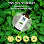 Patchouli Essential Oil 1 Oz, 100% Pure Patchouli Oil for Skin, Diffuser, Perfume & DIY - 30ml
