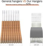 60 Pack M-Style Plastic Pants Hangers, Thin Space Saving Hanger with Rubber Pads and 360° Hook - Non Slip Clothes Hangers, Closet Organizer for Camisole, Tank Top, Dresses, Skirt - Gray