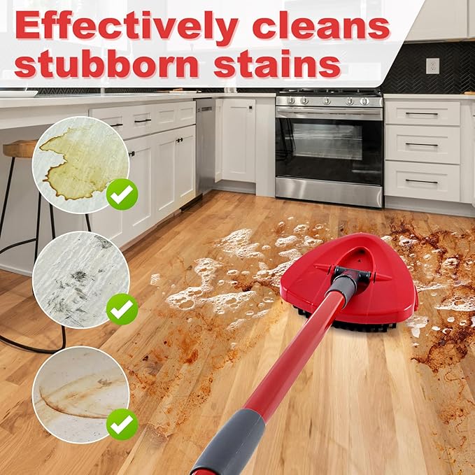 Scrubber Mop Head for Ocedar, Upgrade Scrub Brush for Ocedar, Spin Mop Scrub Brush Head for Ocedar EasyWring 1-Tank, More Bristles Scrub Brush Attachment for Bathroom, Deck, Kitchen Floor Cleaning