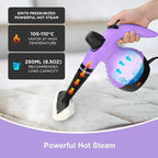Comforday Multi-Purpose Handheld Pressurized Steam Cleaner with 9-Piece Accessories, Handheld Steamer Perfect for Stain Removal, Curtains, Car Seats, Floor, Bathroom, Window Cleaning (Purple)