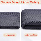 Homaxy 100% Cotton Oversized Waffle Weave Kitchen Dish Towels, Ultra Soft Absorbent Quick Drying Cleaning Towel, 20 x 28 Inches, 8-Pack, Dark Grey