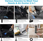 Cordless Car Vacuum, 4-in-1 Portable Mini Handheld Vacuum, 20000pa Suction Power, Upgraded Smart Display, 2 Suction Modes for Lightweight Air Dust Buster for Travel, Office, Home & Pet Hair