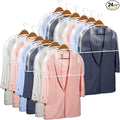Clear Vinyl Shoulder Covers Closet Suit Protects Storage Home Decor Set of 12, 12"H x 22"W x 2"D