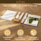 TETOTE 20 x 26 Bathroom Mirror with Storage with Tempered Beveled Mirror White Medicine Cabinet Aluminum Cabinet DTC Hinges, Stepless Adjustable Shelves, Recessed/Surface-Mounted