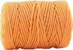 4mm x 400 Feet Orange Jute Rope, Twine for Gardening Tomato Climbing Plant Tie Floristry Crafts Gift Wrapping Packing Decor