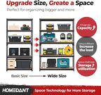 HOMEDANT 5 Tier Laminated Boltless Heavy Duty Garage Storage Adjustable Wide Size Metal Shelving Unit Utility Rack Shelves Organization Multipurpose Shelf Shed Warehouse 47.7"W x 24.1"D x 71.3"H 1Pack