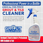 Professional Grout Cleaner – Acid-Free, Safe Deep Cleaner & Stain Remover for Tile, Ceramic, Porcelain, Marble & Colored Grout – Easy-to-Use 32oz Bottle