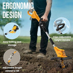 Cordless Tiller Cultivator Compatible with DEWALT 20V MAX Battery(Tool Only), Folding Electric Rototiller for Garden with 40 Steel Tines 310RPM, 9.1In Tilling Width and 6.3In Depth