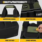 Heavy Duty Tool Bag 20-Inch, Extra Large 16-Pocket Portable Empty Tool Box Organizer Storage, Toolbox Organization, Soft Handle Carrying Toolbag with Zipper, Father Dad Men Mechanic Birthday Gift
