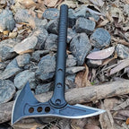 DOOM BLADE Camping Hatchet Axe with Nylon Sheath,Tomahawk Viking Forged High Carbon Steel,Portable Camping Axe for Outdoor Splitting Wood,Hunting Survival (Double-Bit Axe * 1)