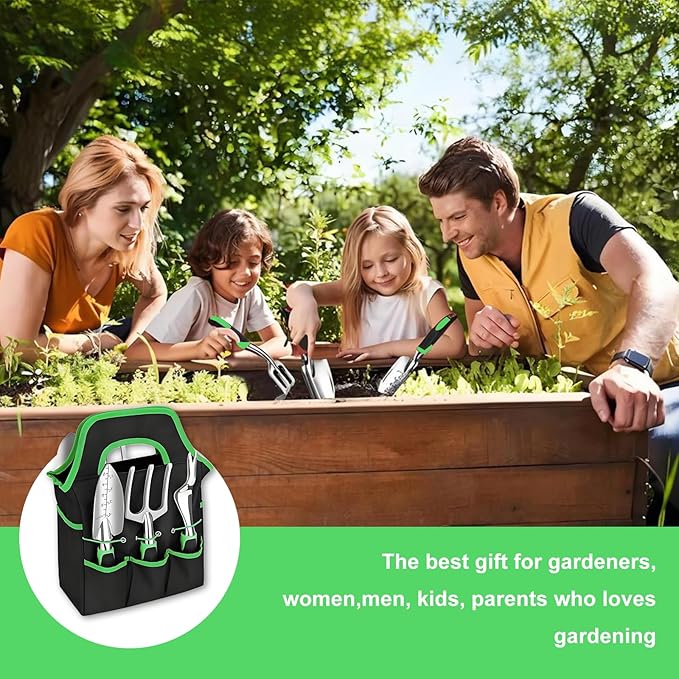 Garden Tools 8-Piece, Gardening Hand Tools, Gardening Tools Set Cultivators with Rust-Proof,Stainless Steel, Aluminum Alloy Material, Gardening Supplies Set Ideal Gift