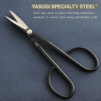 Wazakura Yasugi Steel Series Twig Bonsai Scissors Made in Japan 8-1/4inch (210 mm), Japanese Garden Snip Tools, Flower and Herb Trimming Shears - Yasugi Steel Twig Scissors