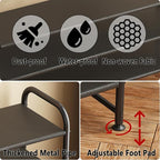 INGIORDAR Shoe Rack 4 Tier Long Storage Organizer Wide Metal Shoe Shelf for Closet Entryway Black