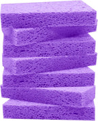 Large Cellulose Sponges, Kitchen Sponge for Dish, Thick Heavy Duty Scrub Pads, Non-Scratch Scrubber for Household/Cookware/Bathroom/Office/Boat 5.5" x 3" x 1" (7 Pack) Purple