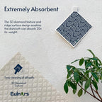 Swedish Dishcloths for Kitchen, 8 Pack Japanese Pattern Reusable Paper Towels with Clips, Non-Scratch Swedish Dish Towels, Super Absorbent Cellulose Dish Cloths, No Odor