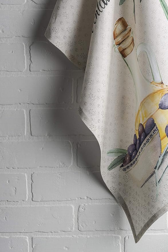 Maison d' Hermine Kitchen Towels Set of 3 100% Cotton 27.50" x 20" Reusable Cloth Tea Dish Towels Absorbent with Hanging Loop for Kitchen, Home, Dining, Cocktail Parties (Kelim - Infinity)