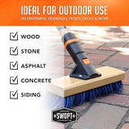SWOPT 10” Premium Multi-Surface Scrub Brush Head — Cleaning Head Interchangeable with All SWOPT Cleaning Products for More Efficient Cleaning and Storage — Clean Driveways, Decks, and Siding