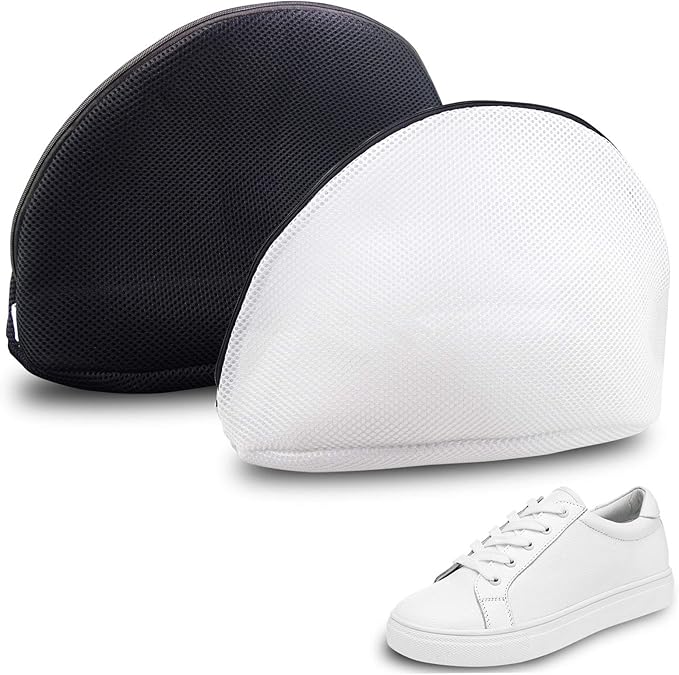 GOGOODA 2PCS Shoe Wash Bags Multi-use Laundry Mesh Bags for Sneaker, Flat Shoes, etc