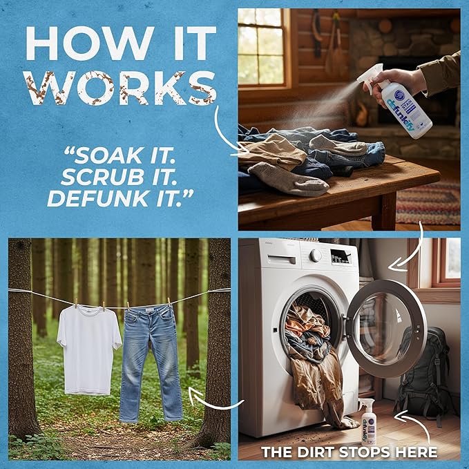 Laundry Stain Remover Spray, 32oz. Unscented Stain Remover & Spot Treater Prewash Detergent for Clothes, Carpet & Gear. Spray and Wash Laundry Accessories ProvenSafe™ for Pets, Kids & Sensitive Skin