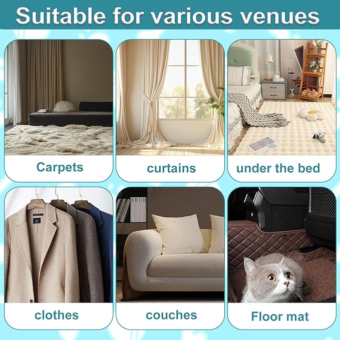 Pet Hair Remover for Carpets with 3 Lengths Adjustable Handle (23-54") - Stand-Up Tool to Remove Matted Dog & Cat Hair from Deep Pile Rugs, Stairs, Under Furniture