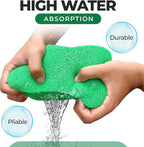 Multi-Purpose Sponges for Cleaning - Green 4 Pack, Large Sponges for Car Washing, Tile & Grout, All Purpose Cleaning
