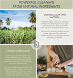 Non-Toxic Bathroom Tile Cleaner - 100% Natural Organic Ingredients that Truly Perform - 24oz - Light Coconut, Citrus & Wood Scent