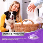 Washing Machine Cleaner Tablets for Pet Owners PRO MAX, Large Enzymatic Deep Cleaning Remove for Cat & Dog Hair, Odor, Residue, Compatible with HE, Top & Front Load