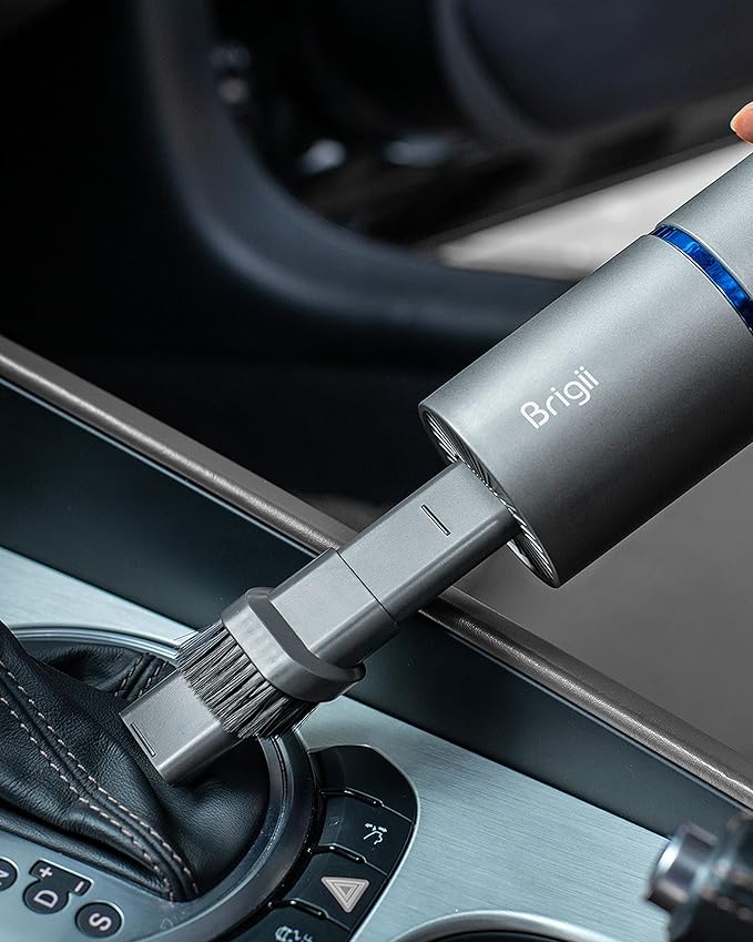Brigii Mini Handheld Vacuum Cordless, 3 in 1-Car Vacuum & Air Duster & Hand Pump, Portable Rechargeable Cleaner for Car Interior, Small Spaces, Crevices-Y120 Pro