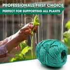 Polypropylene Twine - 5/64" Thick, 164 Feet Long for Bundling, Packaging, Gardening and More, Green